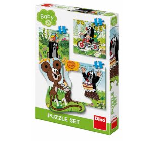 Dino Puzzle Maulwurf auf der Wiese