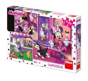 Dino Puzzle Day mit Minnie 3x55 Teile