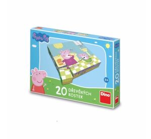 Dino Holzbilderblöcke Peppa Pig Happy Day 20 Blöcke