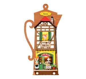 RoboTime Miniaturhaus zum Aufhängen Mokka Café