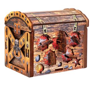 EscapeWelt Piratentruhe aus Holzpuzzle