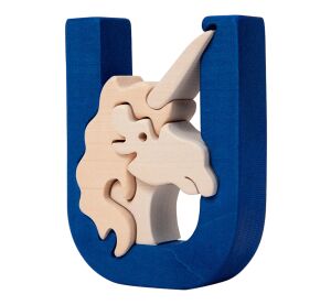 Fauna Alphabet Buchstabe U Einhorn