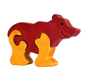 Fauna Massivholzpuzzle kleiner Bär