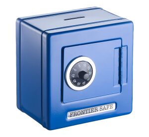 Goki Metall Geldkassette Tresor blau