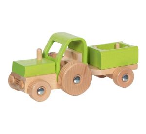 Goki Holztraktor mit Anhänger