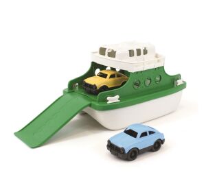 Green Toys Grüne und weiße Fähre mit Autos