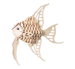 Woodcraft 3D-Puzzle aus Holz mit einem Fisch