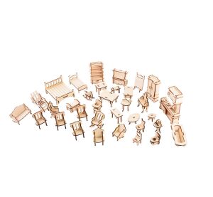 Woodcraft Hölzernes 3D Puzzle Möbel