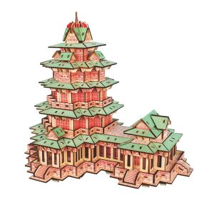 Woodcraft Hölzernes 3D Puzzle YueJiang Turm