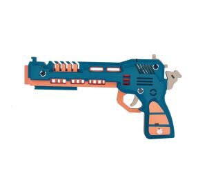 Woodcraft Hölzernes 3D Puzzle Gummibandpistole Wolf