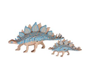Woodcraft Hölzernes 3D Puzzle Stegosarus 2 in 1