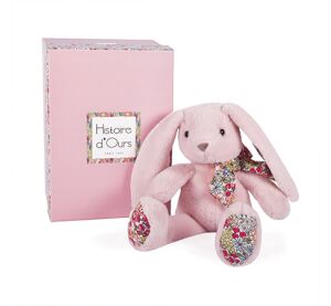 Doudou Histoire d'Ours Plüsch Freund rosa Kaninchen 25 cm
