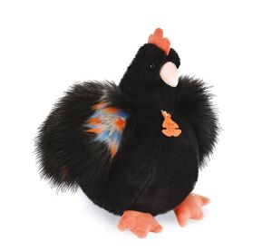 Doudou Histoire d'Ours Plüschhuhn schwarz 28 cm