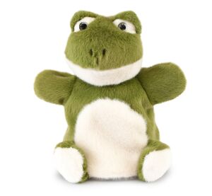 Doudou Histoire d'Ours Plüsch-Handpuppe Grüner Frosch 24 cm