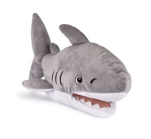 Doudou Histoire d'Ours Plüsch-Handpuppe Grauer Hai 30 cm