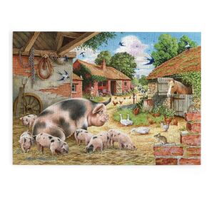 HOP Puzzle Schweinchen auf dem Bauernhof 500 große Teile