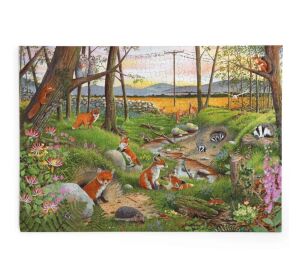 HOP Puzzle Leben im Wald in der Abenddämmerung 250 große Teile