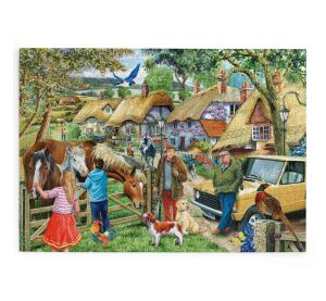 HOP Puzzle Pferde und Jagdhunde 500 große Teile