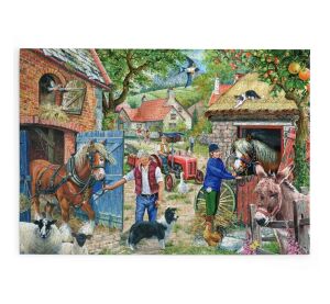 HOP Puzzle Gasse mit Apfelbäumen 500 große Teile