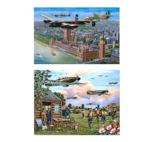 HOP Puzzle Himmelspatrouille 2x500 große Teile