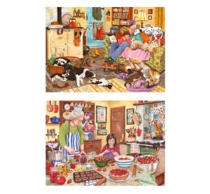 HOP Puzzle Das Herz des Zuhauses 2x500 große Teile