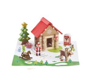 Jeujura Holzbausatz 60 Teile Santa’s Hütte