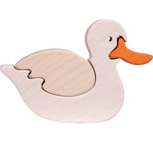 Fauna Massivholzpuzzle kleine Ente