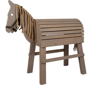 small foot Holzpferd grau