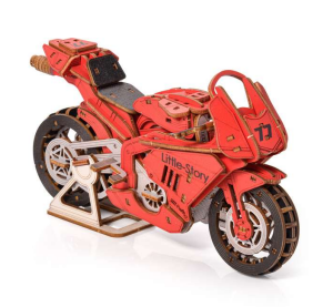 Little Story 3D-Holzpuzzle Grand Prix rot