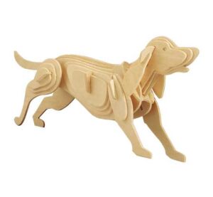 Woodcraft Holz 3D Puzzle Hund