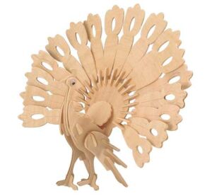 Woodcraft Holzpuzzle 3D Pfau