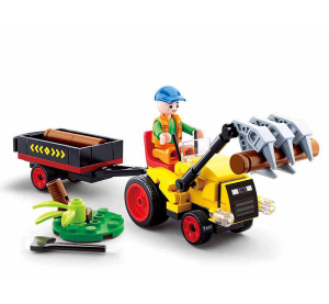 Sluban Town Farm M38-B0777 Traktor mit Anhänger