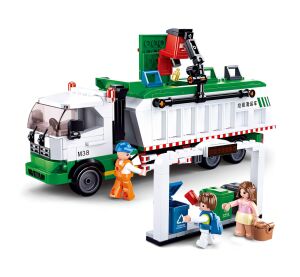 Sluban Town M38-B0780 Müllwagen + Kartenspiel