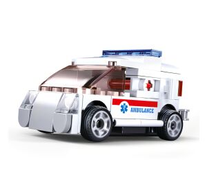 Sluban Power Bricks M38-B0916F Krankenwagen Stretch Auto
