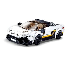 Sluban Modellbausteine M38-B0957 Weißer italienischer Sportwagen