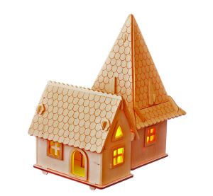 Woodcraft 3D-Holzpuzzle Europäische Villa D