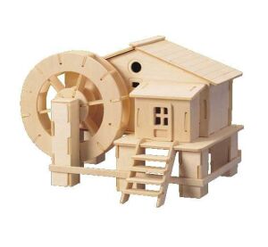 Woodcraft Holz 3D Puzzle Wassermühle