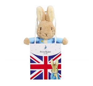 Rainbow Plüschtier Peter Rabbit in einer Union Jack-Tasche