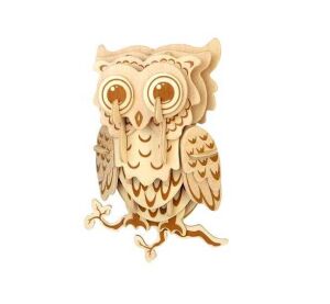 Woodcraft 3D Puzzle Eule aus Holz