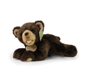 Rappa Plüschtier Bär dunkelbraun liegend 15 cm ECO-FRIENDLY