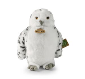 Rappa Plüsch Schnee-Eule mit drehbarem Kopf 28 cm ECO-FRIENDLY