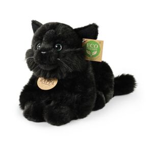 Rappa Plüschkatze schwarz 22 cm ECO-FRIENDLY
