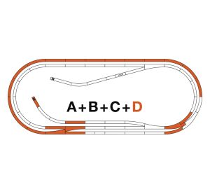 Roco Line D Gleisset (Bogen) mit Unterbau - 42022