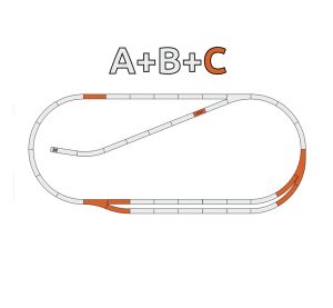 Roco Geoline Schienenset C (Parallelschnitt) mit Unterboden - 61102