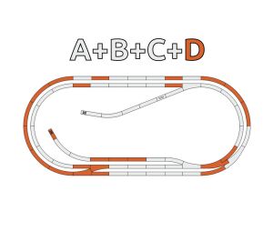 Roco Geoline Gleisanlage D (Parallelgleis) mit Unterbau - 61103