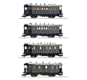 Roco 4-teiliges Set von Personenwagen K.Bay.Sts.B. - 6200197
