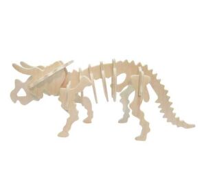 Woodcraft hölzerne 3D Puzzle Triceratops groß