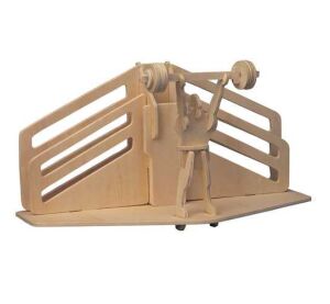 Woodcraft hölzerne 3D Puzzle Bleistift Stand Gewichtheben