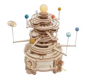 RoboTime Mechanisches 3D-Puzzle aus Holz Planetarium
