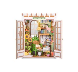 RoboTime 3D Holzbausatz Buchstütze Geheime Blumenecke